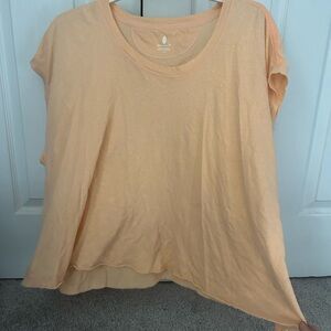 FP Movement by Free People Asymmetrical Orange Relaxed Tee